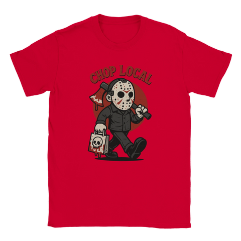T-shirt med skräckfilmsmotiv och mörk humor
