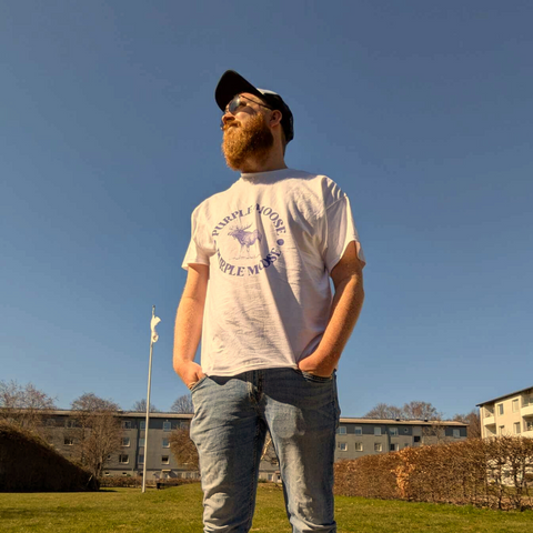 T-shirt Original Vit - Purple Moose
