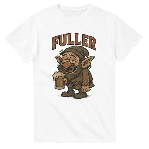 T-shirt med öl-dvärg parodi och texten "Fuller"