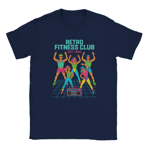 T-shirt med färgglad retro-aerobicsdesign från 80-talet