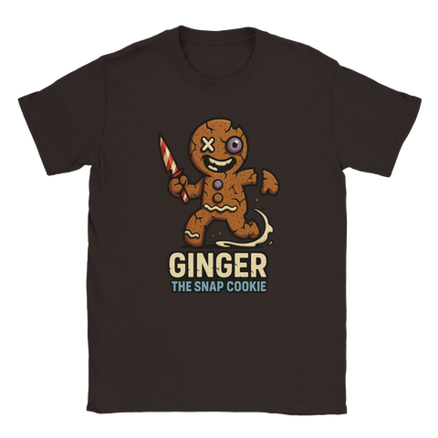Julmotiv t-shirt – rolig jultröja med pepparkaka i svart