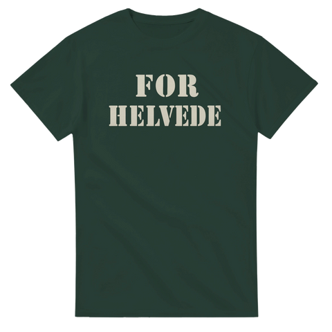 Grön T-shirt med texten For helvede