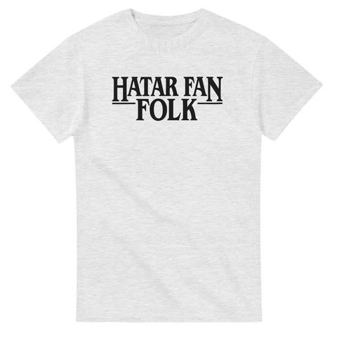 T-shirt med grafisk text Hatar fan folk