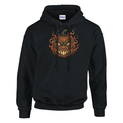 Halloween hoodie med skräckmotiv pumpa