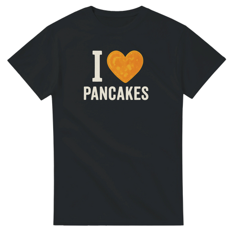T-shirt med texten I love pancakes för alla som älskar pannkakor