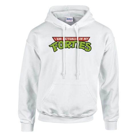 In My Forties hoodie med färgglad retrotext – Teenage Mutant Ninja Turtles Parodi