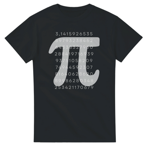 T-shirt med pi-symbol och siffror, perfekt för matematikälskare