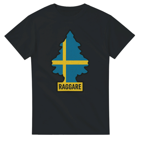 T-shirt med svensk flagga i wunderbaumform och texten Raggare