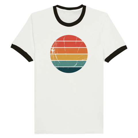 Minimalistisk ringer T-shirt med retrostil