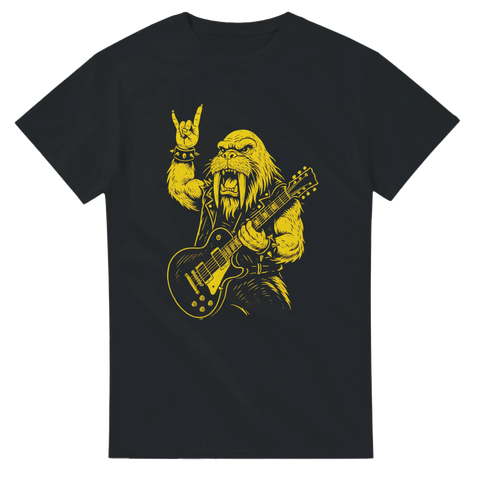 T-shirt med valross som spelar elgitarr och gör hårdrockstecknet