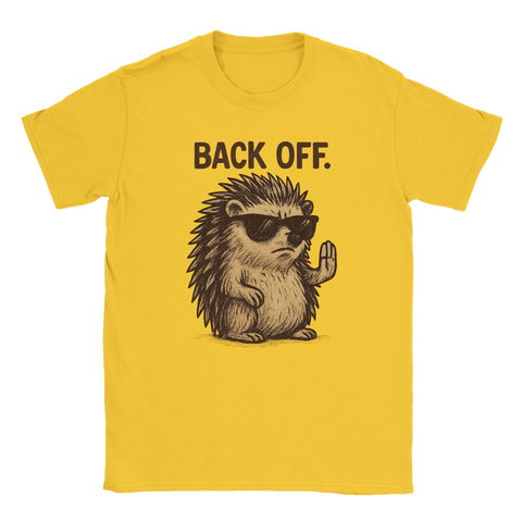 T-shirt med igelkott i solglasögon och texten Back Off