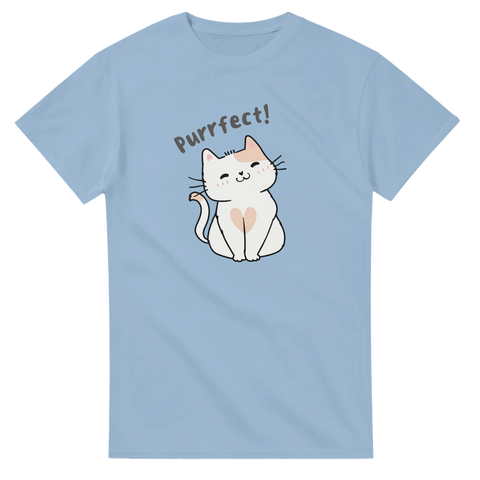Söt katt-tshirt med gulligt budskap – perfekt present till kattälskare