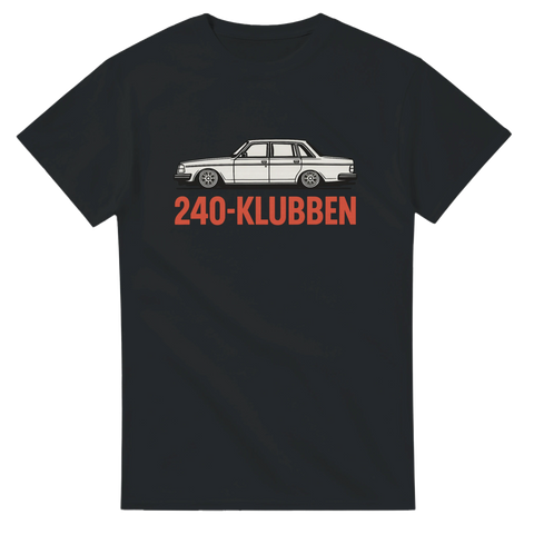 T-shirt med texten 240-Klubben och en Volvo 240-illustration