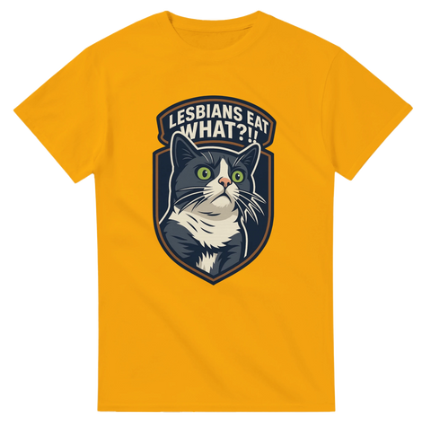 Rolig t-shirt med katt och chockhumor