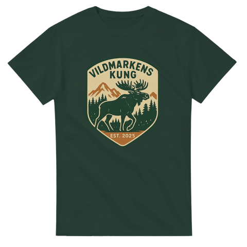 T-shirt med älg och texten Vildmarkens Kung