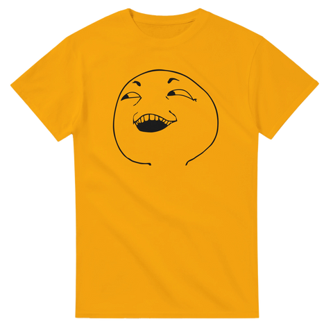 Rolig T-shirt med den ikoniska Trollface-memen – perfekt för internet-humor och retro stil.