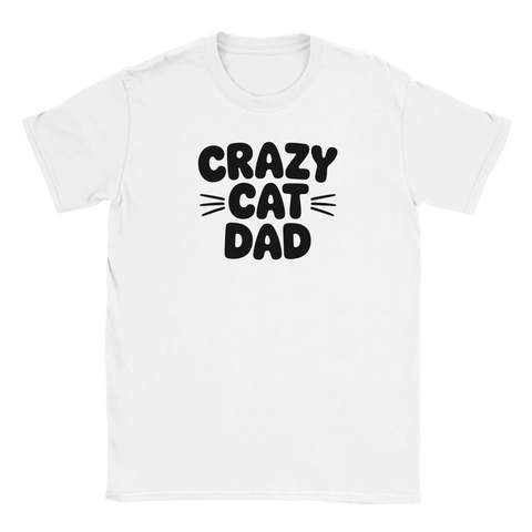 Humoristisk T-shirt med texten Crazy Cat Dad