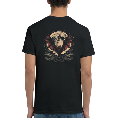 T-shirt med skräckmotiv vampyr för halloween eller skräck