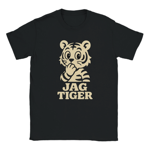 T-shirt med söt tiger och texten Jag Tiger i retrostil