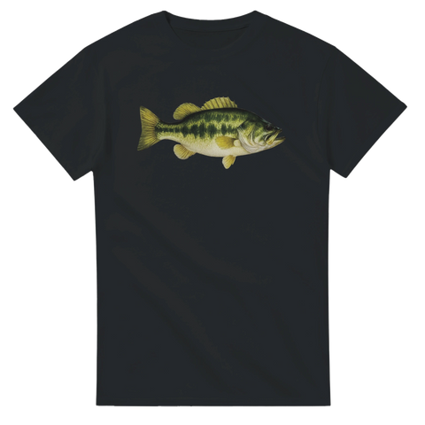 T-shirt med motiv av largemouth bass för sportfiske
