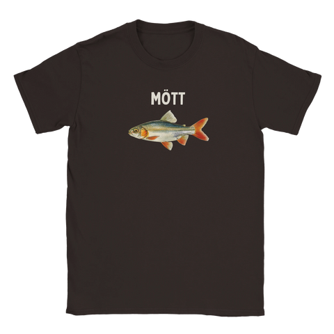 T-shirt för fiskare med motiv av mört – "MÖTT"
