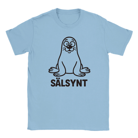 T-shirt med tecknad säl och texten Sälsynt