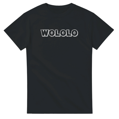 svart t-shirt med texten wololo inspirerad av age of empires