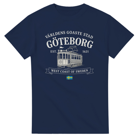 Världens goaste stad Göteborg och motiv med spårvagn