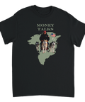 Politisk parodi med Money Talks text och hundspannsmotiv – svart t-shirt