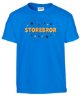 T-shirt med grafisk textdesign Storebror omgiven av stjärnor