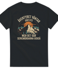 Ironiskt citat om seriemördare i naturen på en svart t-shirt