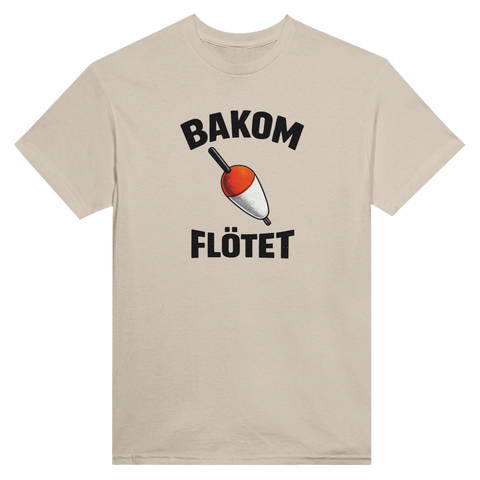 Fiskare bakom flötet textdesign t-shirt herr