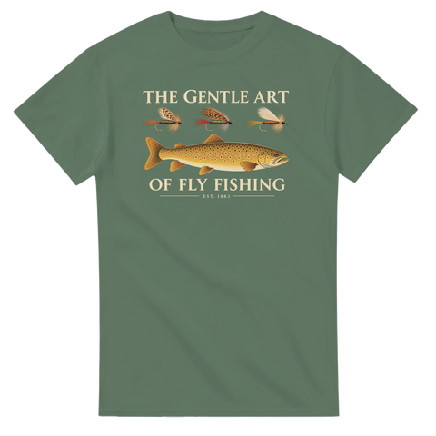 T-shirt med motivet The Gentle Art of Fly Fishing