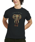 rolig t-shirt med elefant och texten Jag har en lång snabel