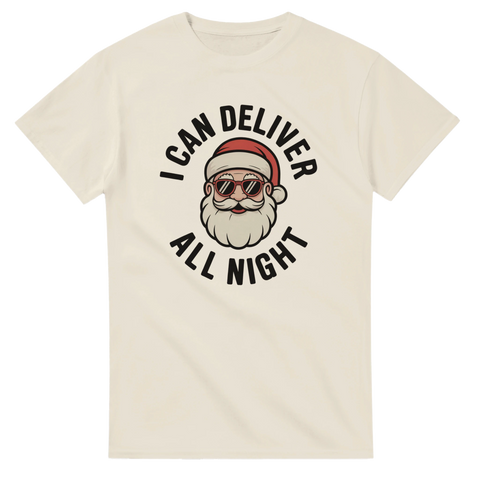 Grafiskt motiv av en leverans-tomte i retrostil – t-shirt för julfest