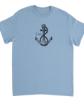 Detaljerad ankar-illustration i vintage-stil – t-shirt för båtliv och hav