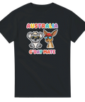 Australien humor t-shirt koala känguru keps solglasögon design