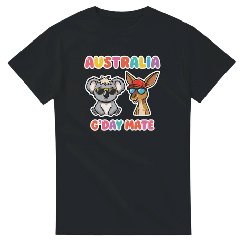 Australien humor t-shirt koala känguru keps solglasögon design