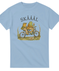 Vintage illustration av grodor på tandemcykel med öl – grafisk t-shirt