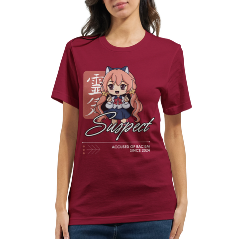 Suspect" textmotiv svartvit t-shirt herr premium