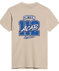 Orten 112 ACAB din mamma tryck i blått och vitt på beige premium t-shirt.