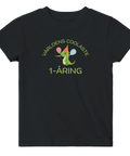 Lekfull t-shirt med illustrerad dinosaurie och texten Världens coolaste 1-åring