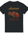 Retro illustration av en röd Volvo Amazon som stegrar – grafisk t-shirt