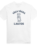 Retro illustration av sur ko med korslagda armar på vit t-shirt