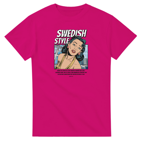 T-shirt med vintage pinup-design och texten Swedish Style