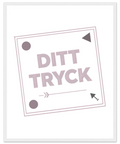 Personligt tryck på matt premiumpapper i en stilren vit ram
