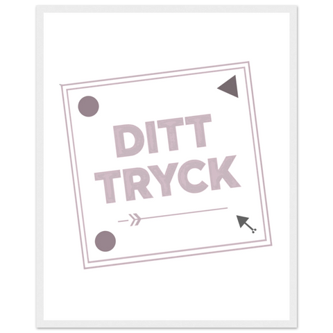 Personligt tryck på matt premiumpapper i en stilren vit ram