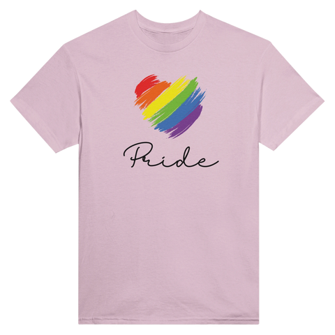 Färgstarkt Pride-hjärta i konstnärlig stil – t-shirt för pridefestival och vardag