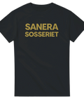 Kaxigt citat-tryck Sanera Sosseriet med guldskimmer – svart t-shirt