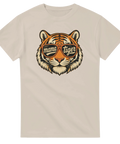 Stilrent wildlife-motiv med en cool tiger i retrostil och solglasögon